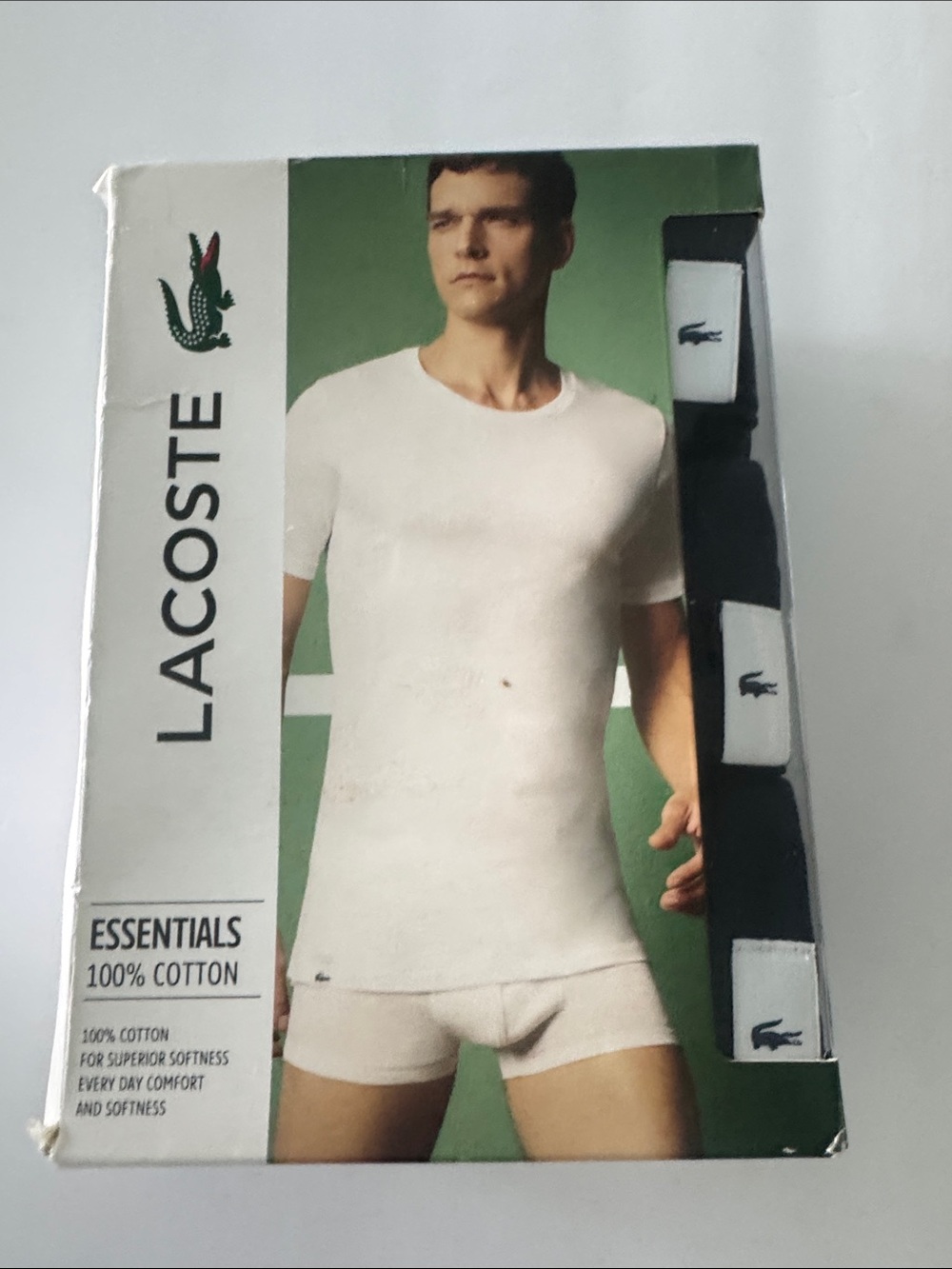 Lacoste Men’s Black Crew Undershirt Pack
